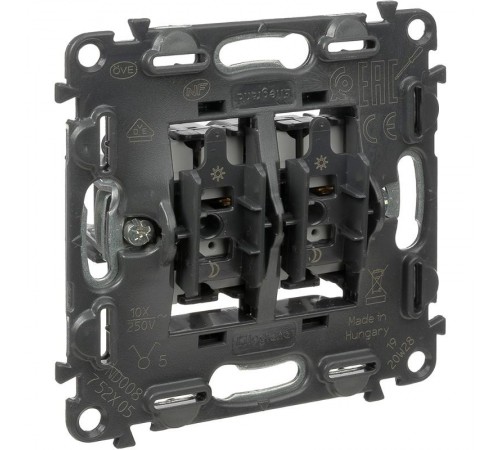 Valena Мех IN'MATIC Выключатель 2-клавишный 10АХ 250В  752005  Legrand