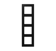 Рамка 4 поста; серия A550; термопласт; черный матовый  A5584BFSWM  Jung