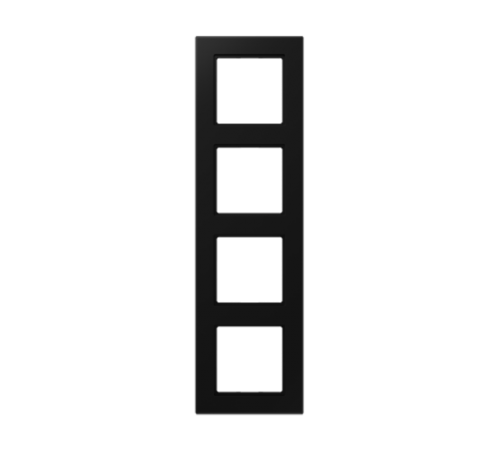 Рамка 4 поста; серия A550; термопласт; черный матовый  A5584BFSWM  Jung