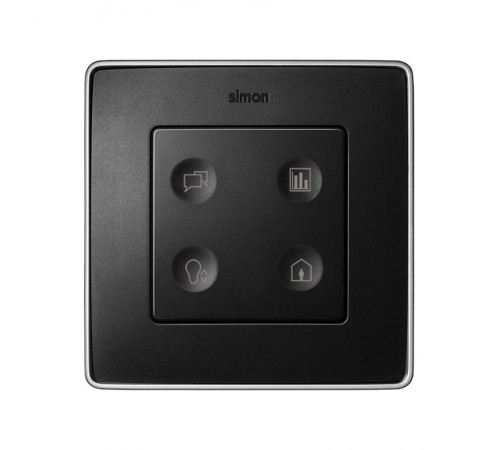 Сенсорный 4-кл выключатель с тематической маркировкой Т2, графит  8000644-038  Simon