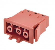 Simon Connect Коннектор "мама", 3-х проводный, СБСП, безвинтовое соединение,, красный  CR0001-6  Simon