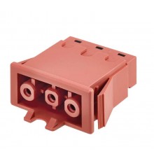 Simon Connect Коннектор "мама", 3-х проводный, СБСП, безвинтовое соединение,, красный  CR0001-6  Simon