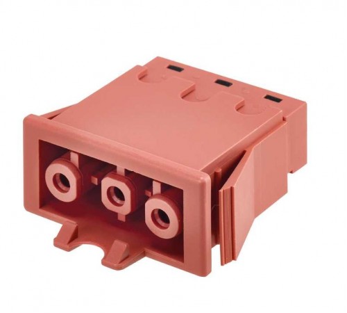 Simon Connect Коннектор "мама", 3-х проводный, СБСП, безвинтовое соединение,, красный  CR0001-6  Simon