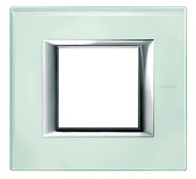 Axolute декоративные накладки прямоугольной формы, стекло, цвет кристалл, на 2 модуля  HA4802VKA  Legrand