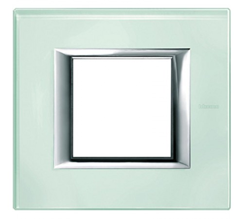 Axolute декоративные накладки прямоугольной формы, стекло, цвет кристалл, на 2 модуля  HA4802VKA  Legrand