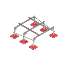 Опорная конструкция для установки оборудования TECHNORAPTOR FOOT 1500х1500 тип 3  KM-TR-F-SSEI-1500-1500-3  КМ - профиль
