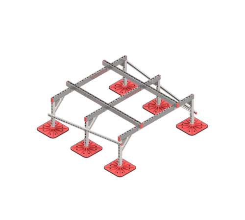 Опорная конструкция для установки оборудования TECHNORAPTOR FOOT 1500х1500 тип 3  KM-TR-F-SSEI-1500-1500-3  КМ - профиль