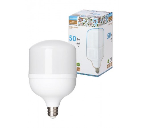 Лампа светодиодная T-50 Вт-230 В-6500 К-E27 (125x206 мм) НАРОДНАЯ  SQ0340-1647  TDM