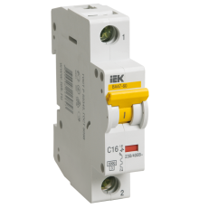 Выключатель автоматический однополюсный ВА47-60 16А 6кА D  MVA41-1-016-D  IEK