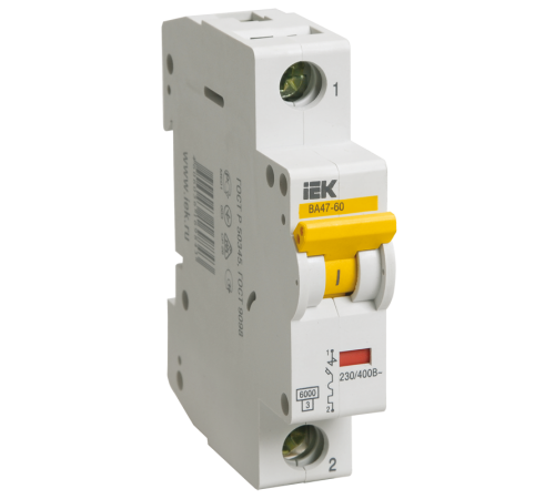 Выключатель автоматический однополюсный ВА47-60 40А C 6кА  MVA41-1-040-C  IEK