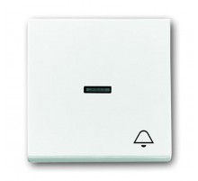 Клавиша для мех. 1-кл.выкл./перекл./кнопки, с символом "ЗВОНОК", серия solo/future, цве davos/альпийский белый  1751-0-2754   2CKA001751A2754  ABB