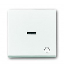 Клавиша для мех. 1-кл.выкл./перекл./кнопки, с символом "ЗВОНОК", серия solo/future, цве davos/альпийский белый  1751-0-2754   2CKA001751A2754  ABB