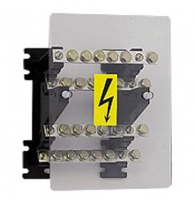 Распределительный блок со ступенчато расположенными шинами - 125 A - 1 вводной и 5 отводных зажимов  037430  Legrand