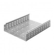 Металлический лоток перфорированный 400х100х3000, толщ. 1,0 мм, гор. цинк, 314410  ЛПМЗТ-400х100х3000-1,0-ГЦ   Ostec