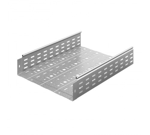 Металлический лоток перфорированный 400х100х3000, толщ. 1,0 мм, Сендзимир цинк, 014410  ЛПМЗТ-400х100х3000-1,0-СЦ   Ostec