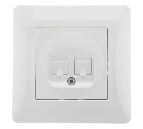 Ugra Розетка телефонная RJ12, двойная, СУ, белый  С11Т2-001  GUSI Electric