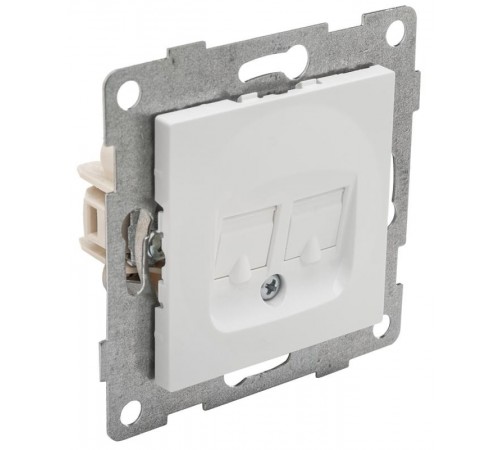 Ugra Розетка телефонная RJ12, двойная, СУ, белый  С11Т2-001  GUSI Electric