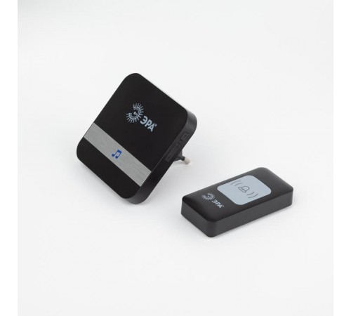 Звонок дверной C94 беспроводной, от сети, черный, 52 мелодии  Б0054085  ЭРА