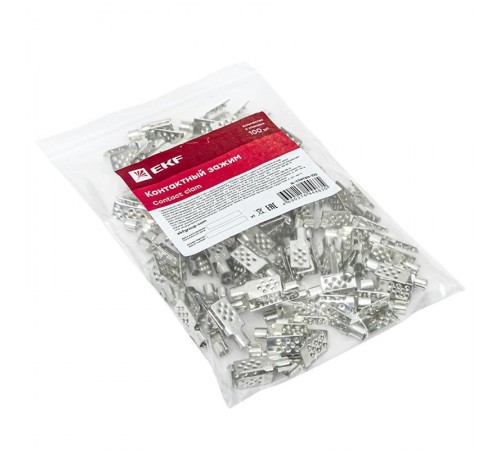 Контактный зажим (упаковка 100 шт.)  Ik-Clamps-100  EKF