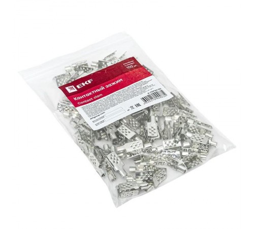 Контактный зажим (упаковка 100 шт.)  Ik-Clamps-100  EKF