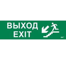 Этикетка самокл. 310х90мм "Выход/лест. вниз/фигура"   LPC10-1-31-09-VLVNF  IEK