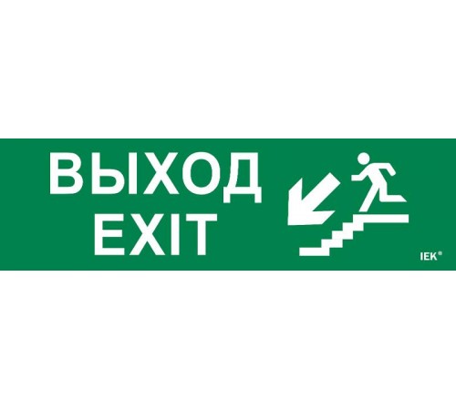 Этикетка самокл. 310х90мм "Выход/лест. вниз/фигура"   LPC10-1-31-09-VLVNF  IEK
