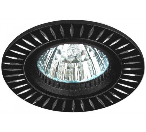Светильник встраиваемый под лампу KL31 AL/BK MR16,12V/220V, 50W черный/серебро  C0043817  ЭРА