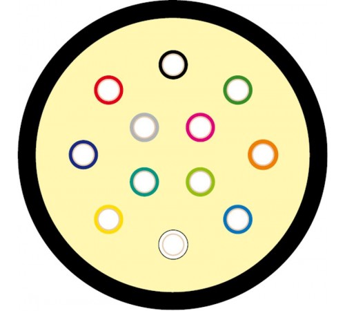 FO-MC3-IN-9S-12-LSZH-BK Кабель волоконно-оптический 9/125 (SMF-28 Ultra) одномодовый,  MPO/MTP, 12 волокон LSZH 489867  Hyperline