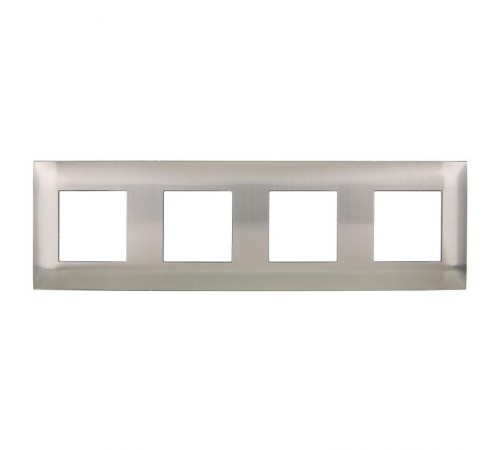 SKANDY Рамка 4-местная SK-F34N металл никель   SK-M42-M-K50  IEK