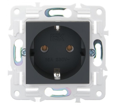 SKANDY Розетка с з/к без з/ш 16А SK-R05G графит  SK-R11-16-K53  IEK