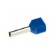 Наконечник-гильза двойная с изолир.фланцем 2,5 кв.мм синий (НШВИ2)  IFD2-2.5-10BL  DKC