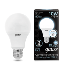 Лампа светодиодная A60 10W 800lm 4100К E27 Сенсор LED 1/10/100  102502210-M  Gauss