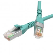 Патч-корд экранированный CAT6A S/FTP 4х2, LSZH, бирюзовый, 0.5 м  RN6ASF4505AQ  DKC