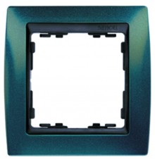 Simon 82 Рамка декоративная, 4 поста, S82, синий металлик-графит  82844-64  Simon