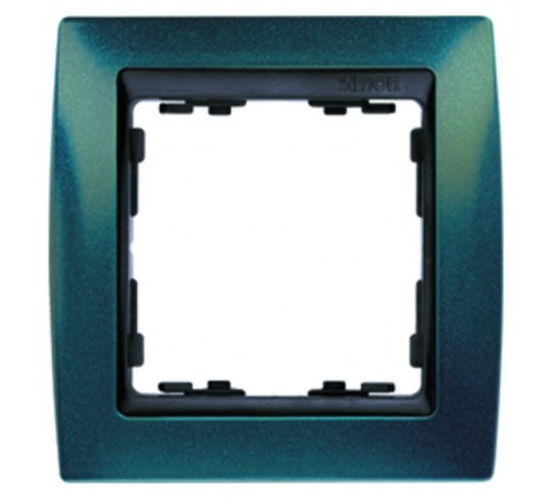 Simon 82 Рамка декоративная, 4 поста, S82, синий металлик-графит  82844-64  Simon