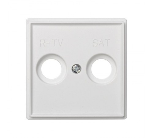 Simon 27 Накладка на розетку телевизионную R-TV+SAT, (механизм S27), IP44, IK07, Scudo, белый  2705097-030  Simon