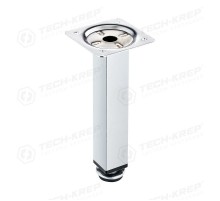 Ножка металл.квадрат, регулир, с винтом, 25х25х150 мм, металл,  хром - накл.   127477  Tech-KREP