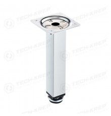 Ножка металл.квадрат, регулир, с винтом, 25х25х150 мм, металл,  хром - накл.   127477  Tech-KREP