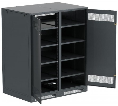 ITK LINEA B Шкаф (пустой) 1700х1400мм дверь двуст. мет. чер.  LB05-17H49-2M  ITK