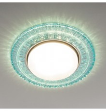 Светильник точечный встраиваемый 3028 GX53 TF" тиффани" с подсветкой  a043180  Elektrostandard