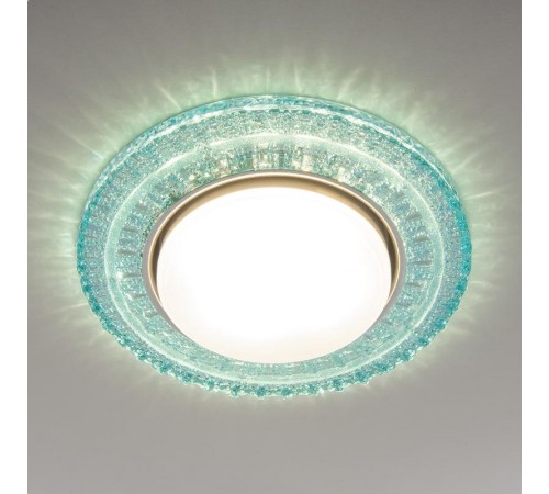 Светильник точечный встраиваемый 3028 GX53 TF" тиффани" с подсветкой  a043180  Elektrostandard