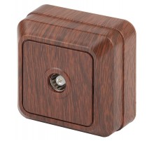 2-301-10 Intro Розетка TV одиночная, IP20, ОУ, Quadro, венге  Б0030127  Intro