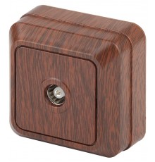 2-301-10 Intro Розетка TV одиночная, IP20, ОУ, Quadro, венге  Б0030127  Intro