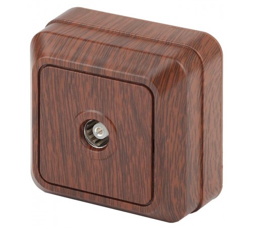 2-301-10 Intro Розетка TV одиночная, IP20, ОУ, Quadro, венге  Б0030127  Intro