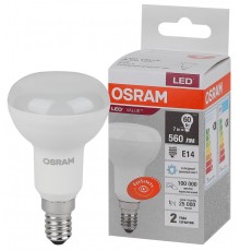 Лампа светодиодная LED Value R50 7W/865 230V E14 10X1       4058075581753  OSRAM
