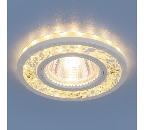 Светильник точечный встраиваемый 8355 MR16 CL/WH прозрачный/белый  a037507  Elektrostandard