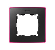 Simon 82 Рамка декоративная, 1 пост, Select, Neon, S82 Detail, графит-розовый  8201610-261  Simon