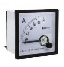 Амперметр AM-A961 аналоговый на панель 96х96 (квадратный вырез) 10А прямое подключение EKF PROxima  ama-961-10  EKF