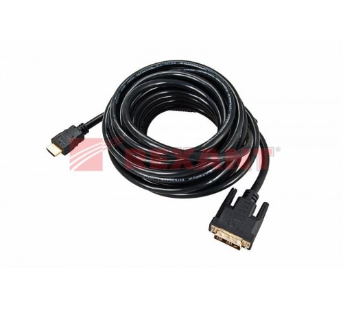 Шнур HDMI - DVI-D с фильтрами, длина 7 метров (GOLD) (PE пакет)  17-6307  REXANT