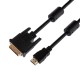 Шнур HDMI - DVI-D с фильтрами, длина 7 метров (GOLD) (PE пакет)  17-6307  REXANT